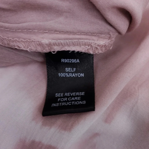 AAKAA Dusty Rose Tie Dye Faux Wrap Romper M - Picture 10 of 11